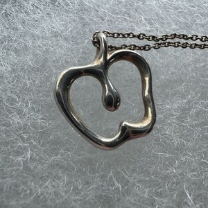 Tiffany Sterling Silver Apple Pendant & Chain